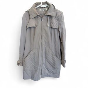 Kenneth Cole New York Quilted Tan Trench Coat Size Large